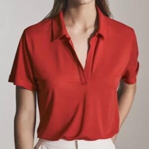 Red Massimo Dutti polo💥Summer Sale!